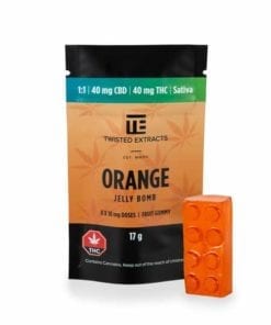 1:1 Sativa Orange Jelly Bomb - Twisted Extracts