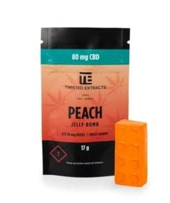 CBD Peach Jelly Bomb - Twisted Extracts