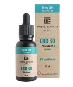 Twisted Extracts - CBD 30 Oil Drops (900mg CBD) Orange Flavour
