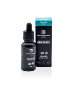 CBD 50 Extra Strength Drops - Twisted Extracts (1500 mg CBD - Orange Flavour)