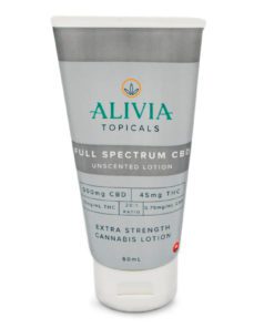 ALIVIA - Full Spectrum CBD Unscented Lotion (900mg CBD + 45 mg THC, 2oz)