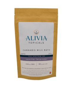 ALIVIA Cannabis Milk Bath Full Spectrum CBD – Vanilla Lavender (240g)