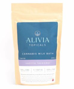 ALIVIA Cannabis Milk Bath – Vanilla Lavender 1:1 (120mg CBD + 120mg THC)