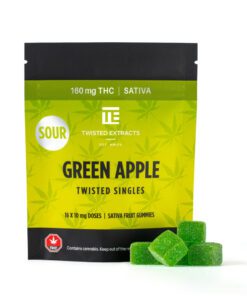 Twisted Extracts - Green Apple Sour Singles (160mg THC)