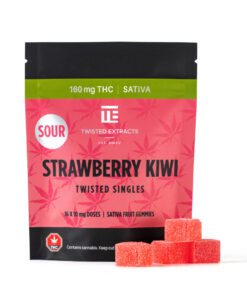 Twisted Extracts - Strawberry Kiwi Sour Singles (160mg THC)