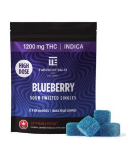 Twisted Extracts - Blueberry High Dose Sour Singles (1200MG THC - Indica)