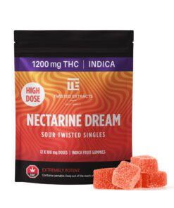 Twisted Extracts - Nectarine Dream High Dose Sour Singles (1200mg of THC - Indica)