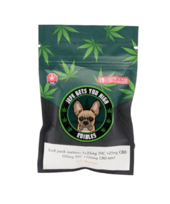 Jefe Gets You High Edibles – 1:1 (150mg THC + 150mg CBD) Mango Gummies (6x50mg)